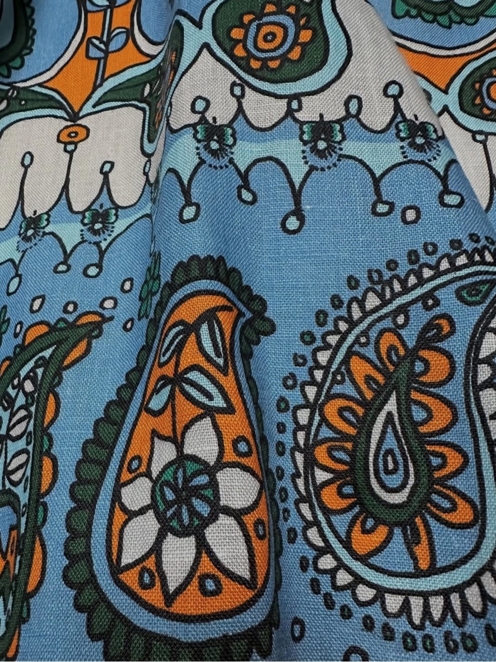 STAUD Sleeveless Printed Maxi Dress in Teal, Mustard & White - Picture 5 of 9